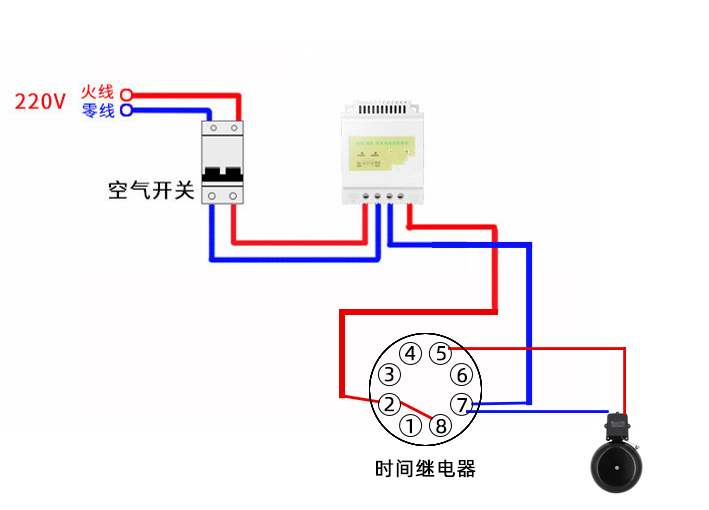 時控開關(guān)怎么控制電鈴